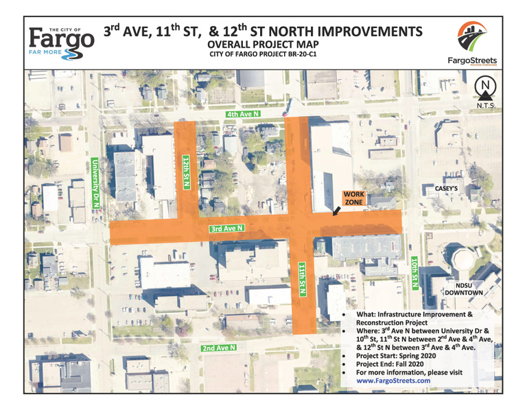 The City Of Fargo 3rd Avenue 11th Street 12th Street North