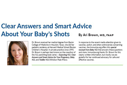 Immunize.org - Clear Answers and Smart Advice About Your Baby's Shots