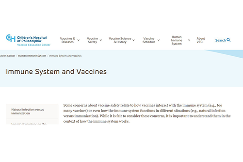 Children's Hospital of Philadelphia - Immune System and Vaccines