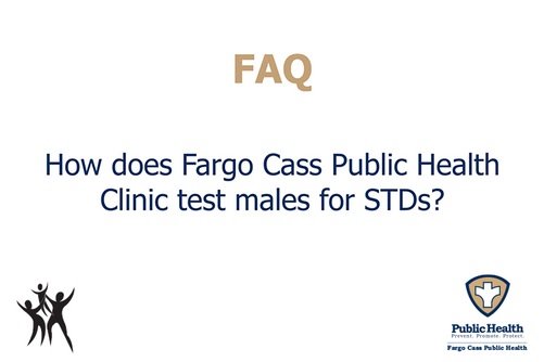 How does the FCPH Clinic test males for STDs?