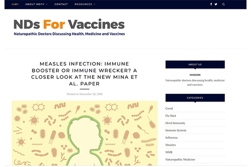 NDs for Vaccines - Measles Infection