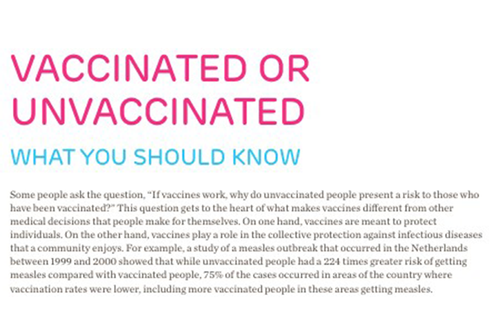 Children's Hospital of Philadelphia - Vaccinated or Unvaccinated: What You Should Know