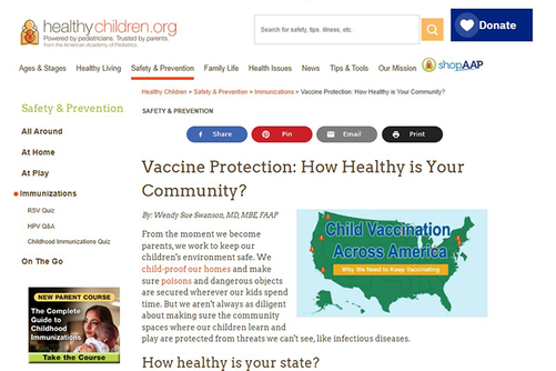 HealthyChildren.org - Vaccine Protection: How Healthy is Your Community?