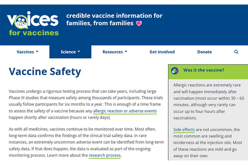 Voices for Vaccines - Vaccine Safety