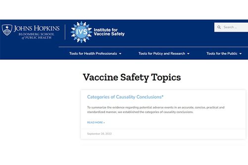 Institute for Vaccine Safety - Vaccine Safety Topics