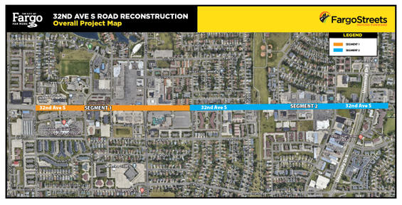 32nd Avenue Reconstruction Project Map