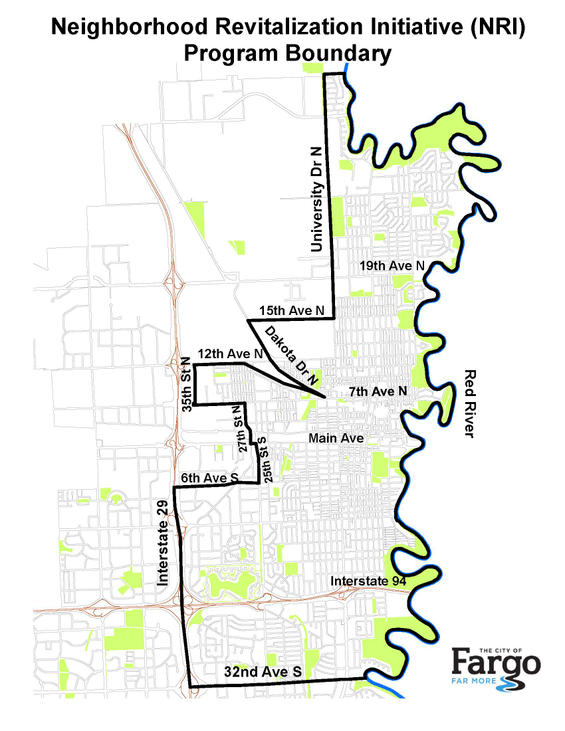 2024 Neighborhood Revitalization Initiative Program Boundary Map