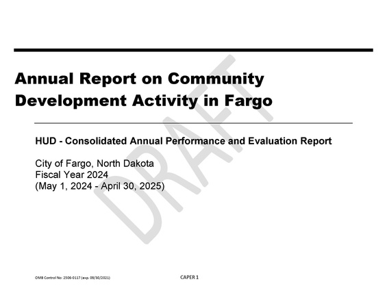 2024 Consolidated Annual Performance and Evaluation Report - DRAFT 