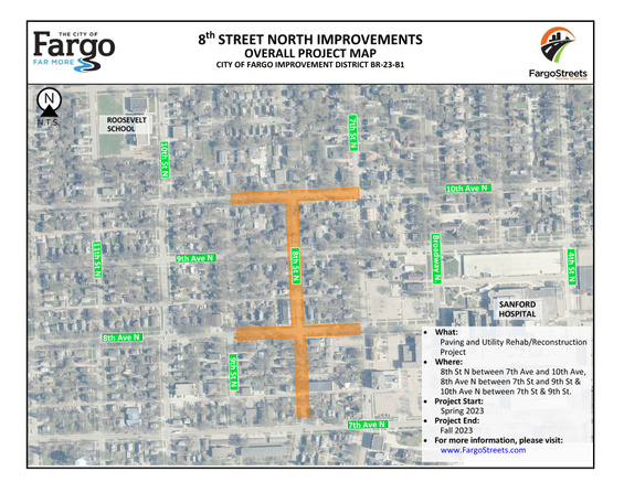 8th Street North Overall Map