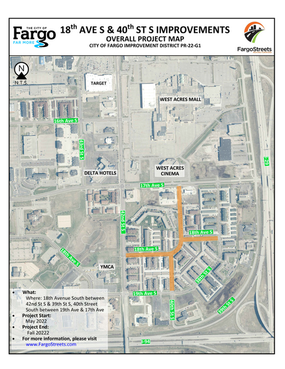 18th Ave & 40th St South Overall Map