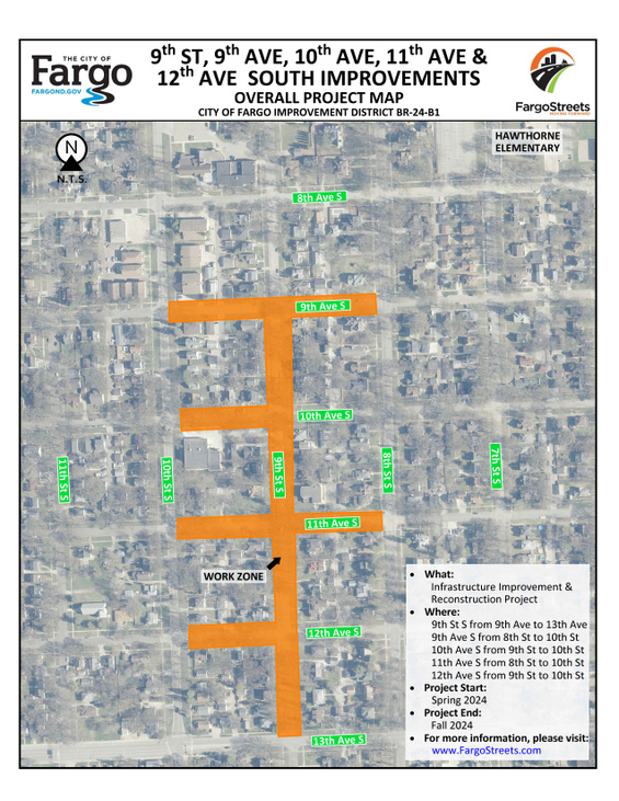 9th Street South Overall Map