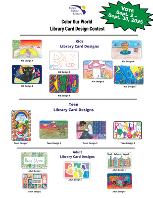 2025 Library Card Design Semifinalists