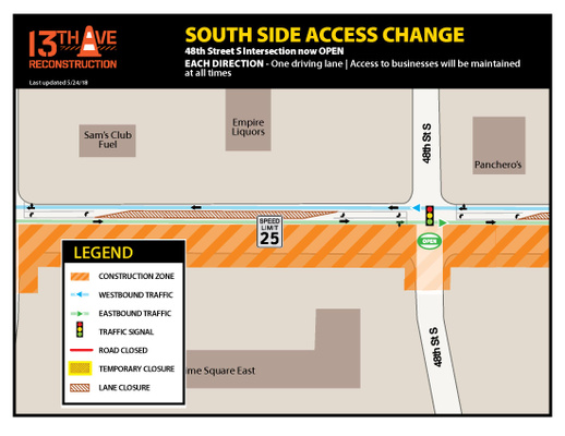 13th Avenue and 48th Street Intersection OPEN