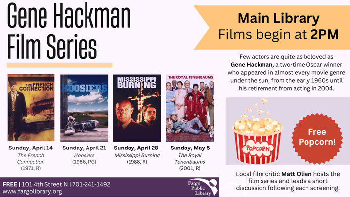 Gene Hackman film series graphic