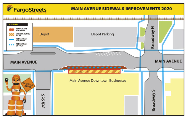 Main Avenue Sidewalk Map 04.03.20