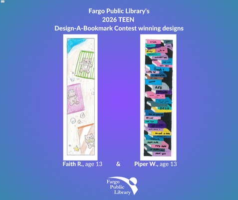 2026 Bookmark Design Winners – Teens