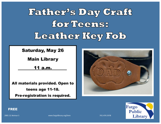 leather key fob poster