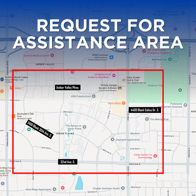 The red square shows the area where investigators are asking residents and businesses to check security cameras for any video of Isadora Wengel.