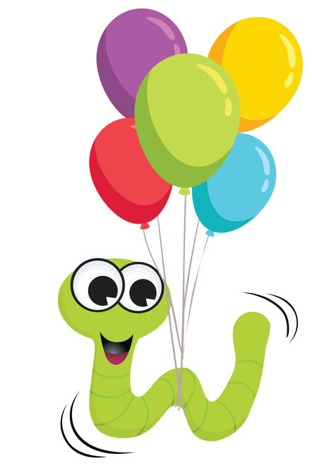 Bookworm and balloons