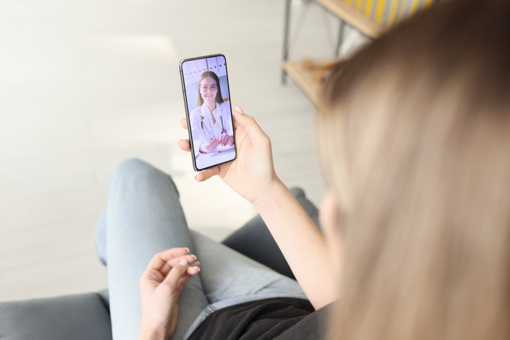 Virtual Health Visit - Adobe stock photo - Larger file