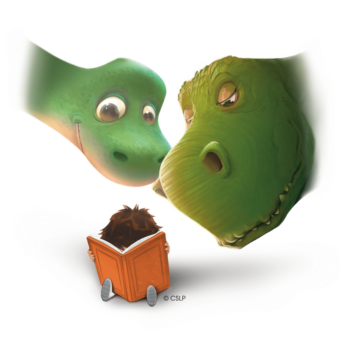 Dinosaurs reading