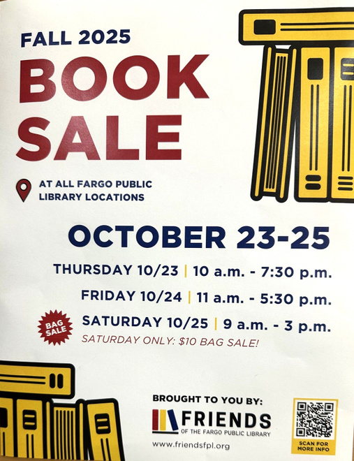 Friends Fall 2025 Book Sale graphic
