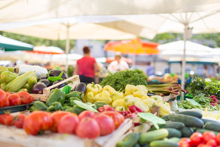 Farmers market produce