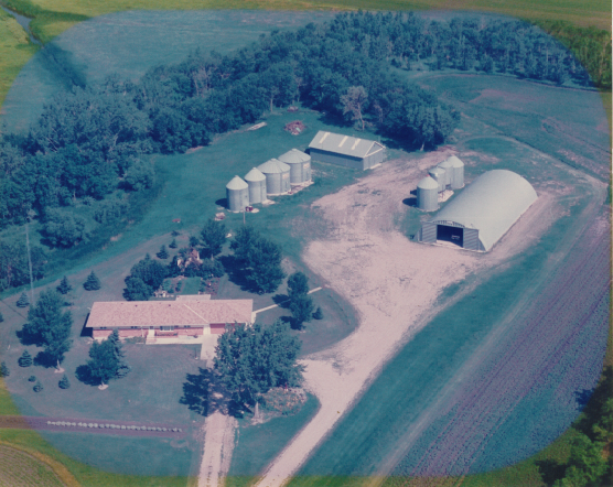 Aerial photo of ND farm