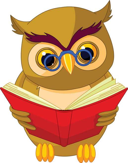 Owl with book