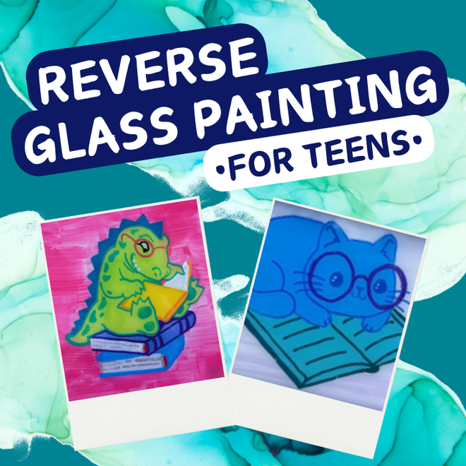 reverse glass painting graphic