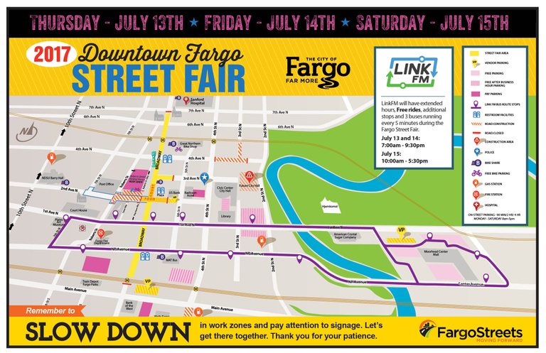 2022 Fargo Street Fair Map