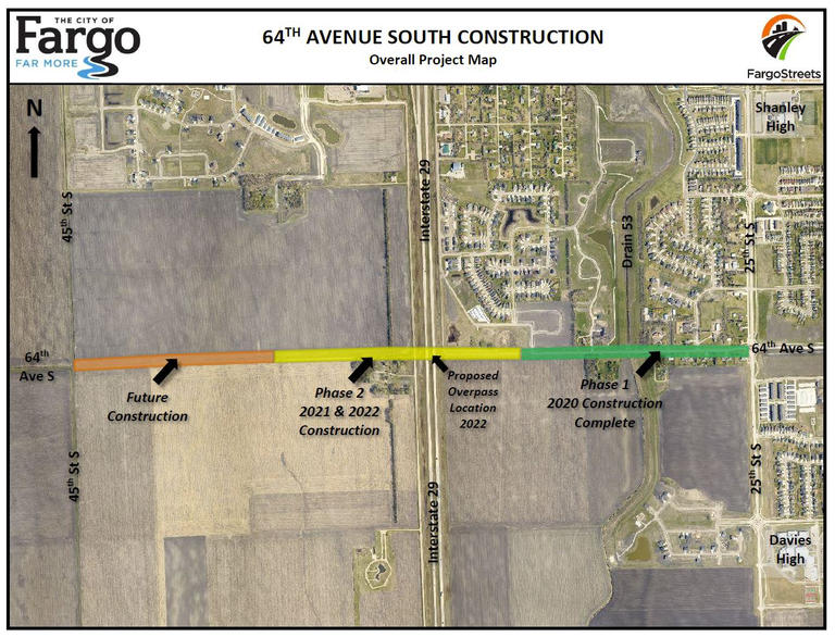 Fargo - Xây dựng 64th Avenue South (từ đường 25 đến ...) bản đồ 64:
Fargo đang trở lại với dự án xây dựng đường 64th Avenue South, giúp việc di chuyển trở nên thuận tiện hơn bao giờ hết. Không chỉ thế, bạn còn có thể tìm thấy thông tin chi tiết về dự án Fargo trên bản đồ 64, để hiểu rõ hơn về kế hoạch và tiến độ của dự án. Hãy cùng Fargo xây dựng nên một thế giới tốt đẹp hơn nhé!