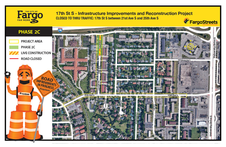 Tyler Junior College Map The City Of Fargo - 17Th Street South Improvements (21St Ave To 25Th Ave)