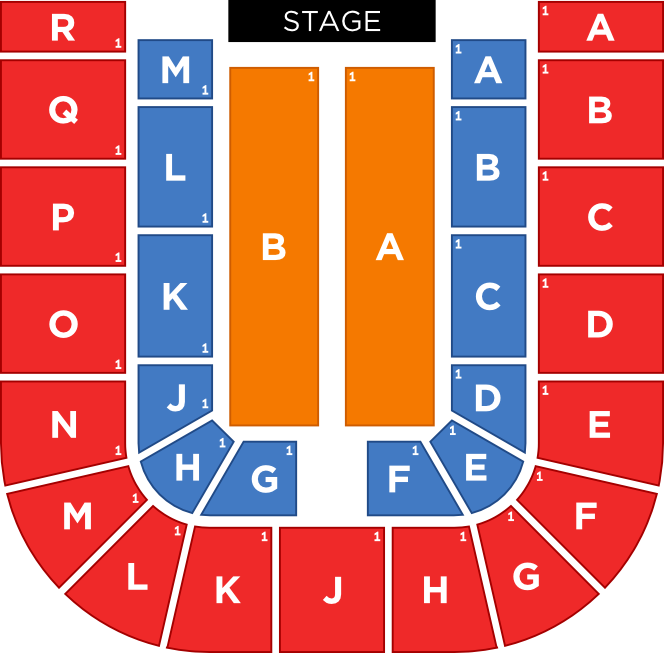 Full Seated Capacity Stage Configuration